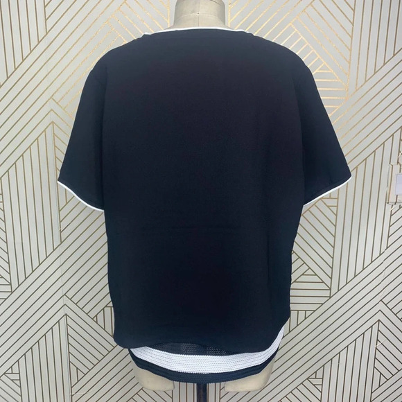 Scotch & Soda Class Of 76 Varsity Layered Jersey Top Black Size‎ US Medium - Picture 8 of 12